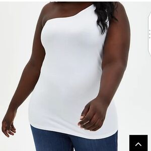 🆕ONE SHOULDER FOXY TOP - WHITE